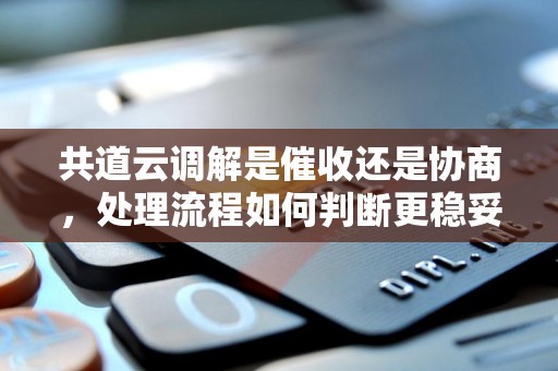 共道云调解是催收还是协商，处理流程如何判断更稳妥