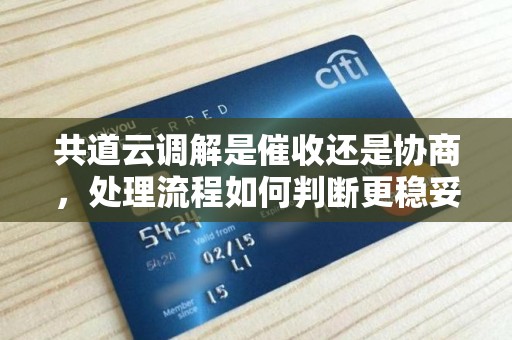 共道云调解是催收还是协商，处理流程如何判断更稳妥